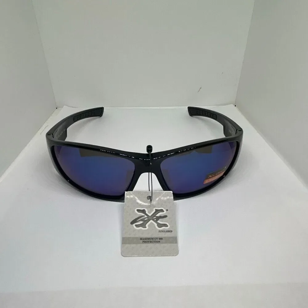 X-Loop Wrap Around Sunglasses Mirrored Lens UV400 Protection